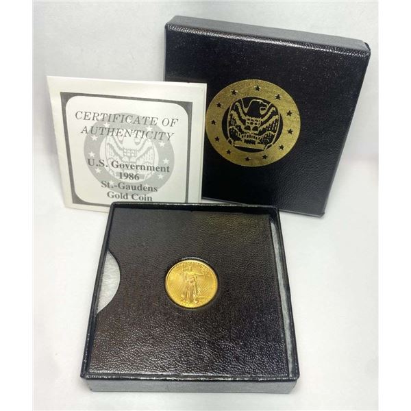 1986 American $5 Gold Eagle 1/10 ozt