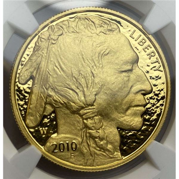 2010-W American $50 Buffalo 1 ozt .9999 Gold NGC PF70 Ultra Cameo Signed By Edmund C. Moy