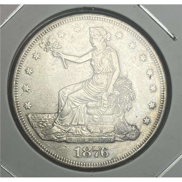 1876-S Trade Silver Dollar AU58 Details
