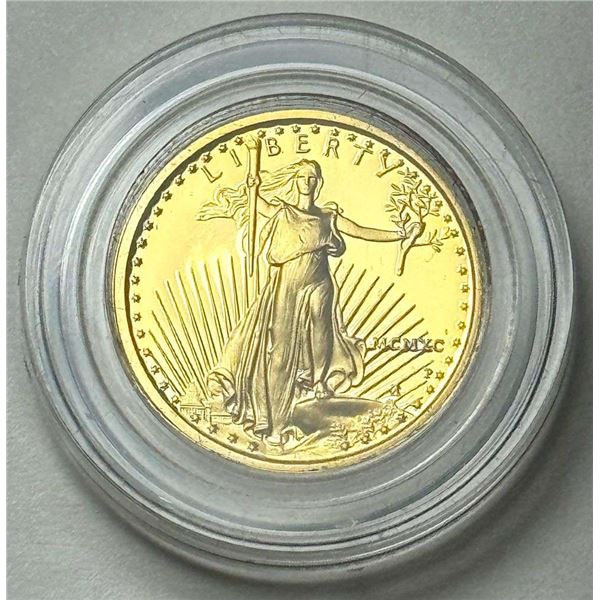 1990 American $5 Gold Eagle 1/10th ozt