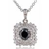 Image 1 : 2.16CT BLACK DIAMOND 1.18CTW DIA 18K GOLD NECKLACE
