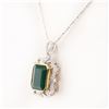 Image 2 : 12.36CT EMERALD & 0.83CTW DIA 18K GOLD NECKLACE