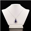 Image 3 : PLATINUM 8.9CT TANZANITE & 1.4CTW DIAMOND NECKLACE