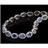Image 1 : 25.02CT SAPPHIRE & 6.80CTW DIA 14K GOLD NECKLACE