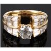 Image 1 : 1.73CTW SI2 DIAMOND 18K GOLD WEDDING RING (IGL)