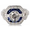 Image 1 : 18K GOLD 1.16CT DIA & 0.70CT BLUE SAPPHIRE RING