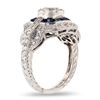 Image 3 : 18K GOLD 1.16CT DIA & 0.70CT BLUE SAPPHIRE RING