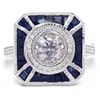 Image 1 : 0.81CT DIAMOND & 1.43CTW SAPPHIRE 18K GOLD RING