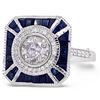 Image 2 : 0.81CT DIAMOND & 1.43CTW SAPPHIRE 18K GOLD RING