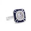 Image 3 : 0.81CT DIAMOND & 1.43CTW SAPPHIRE 18K GOLD RING
