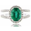 Image 1 : 18K GOLD 1.63CT EMERALD & 0.50CTW DIAMOND RING