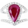 Image 1 : 3.36CT RUBY & 0.85CTW DIAMOND 18K WHITE GOLD RING