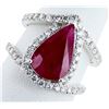 Image 3 : 3.36CT RUBY & 0.85CTW DIAMOND 18K WHITE GOLD RING