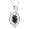 Image 1 : 4.03CT BLACK & 1.31CTW DIAMOND 18K GOLD NECKLACE