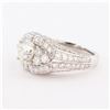 Image 2 : 1.04CT SI1 CENTER DIAMOND PLATINUM RING - 2.50CTW