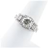 Image 2 : 2.07CT CENTER DIAMOND PLATINUM RING - 2.92 CTW