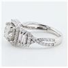 Image 3 : 2.07CT CENTER DIAMOND PLATINUM RING - 2.92 CTW