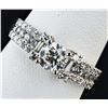 Image 1 : 0.75CT CENTER DIAMOND PLATINUM RING - 1.37CTW