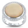 Image 1 : 8.79CT OPAL & 0.69CTW DIAMOND PLATINUM RING GIA