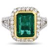 Image 1 : PLATINUM 2.87CT EMERALD & 0.96CTW DIAMOND RING