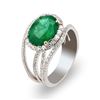 Image 3 : 3.46CTW EMERALD & 0.83CTW DIAMOND PLATINUM RING