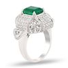 Image 2 : 2.87CT EMERALD & 2.12CTW DIAMOND PLATINUM RING