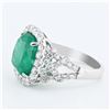 Image 3 : 8.16CT EMERALD & 1.57CTW DIAMOND PLATINUM RING