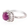 Image 2 : 2.87CT RUBY & 0.37CTW DIAMOND PLATINUM RING
