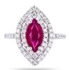Image 1 : PLATINUM 1.65CT RUBY & 1.01CTW DIA PLATINUM RING
