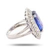 Image 3 : 10.82CT TANZANITE & 1.39CTW DIAMOND PLATINUM RING