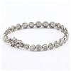 Image 2 : 9.24CTW DAIMOND 14K WHITE GOLD TENNIS BRACELET