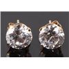 Image 1 : 14K YELLOW GOLD CUBIC ZIRCONIUM STUD EARRINGS