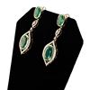 Image 2 : 17.44CTW EMERALD & 1.55CTW DIA 18K GOLD EARRINGS