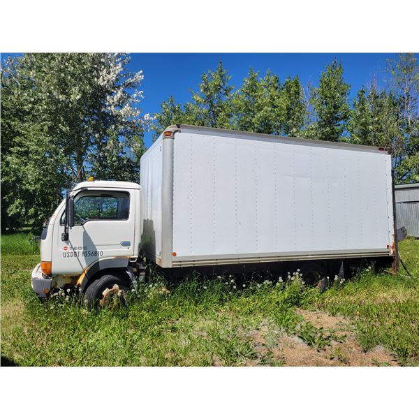 1995 Nissan UD 1400 Cube Van, Auto, approx. 16 ft enclosed van, showing 130,447 miles, SN.JNAU4T1J2S