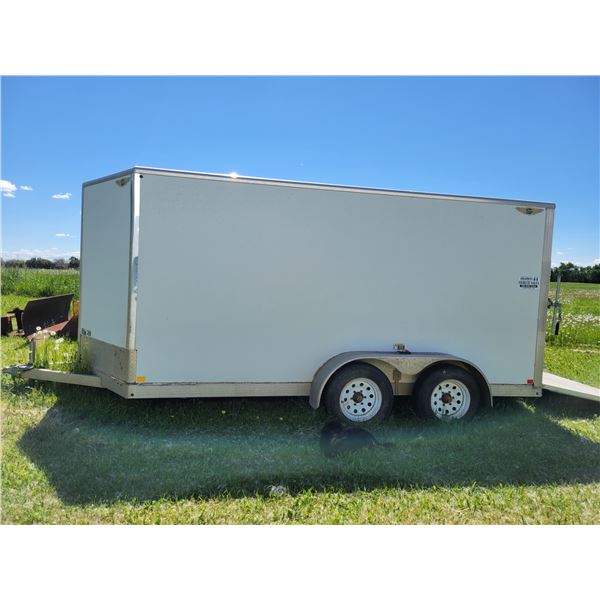 2011 H&H Trailer, Approx 14 ft, dual axle, door needs repair, SN.533TC1426BK202416