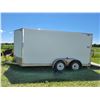 Image 1 : 2011 H&H Trailer, Approx 14 ft, dual axle, door needs repair, SN.533TC1426BK202416