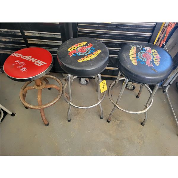 3 shop stools.