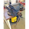 Image 7 : Mastercraft drill press. Complete with small vice, and drill bits.  And Aron blue bench vice.