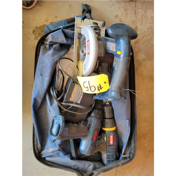 Ryobi cordless tools.
