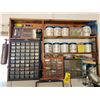 Image 1 : Assorted screws, bolts, elect, and misc. tools.  Wood shelf does not go.