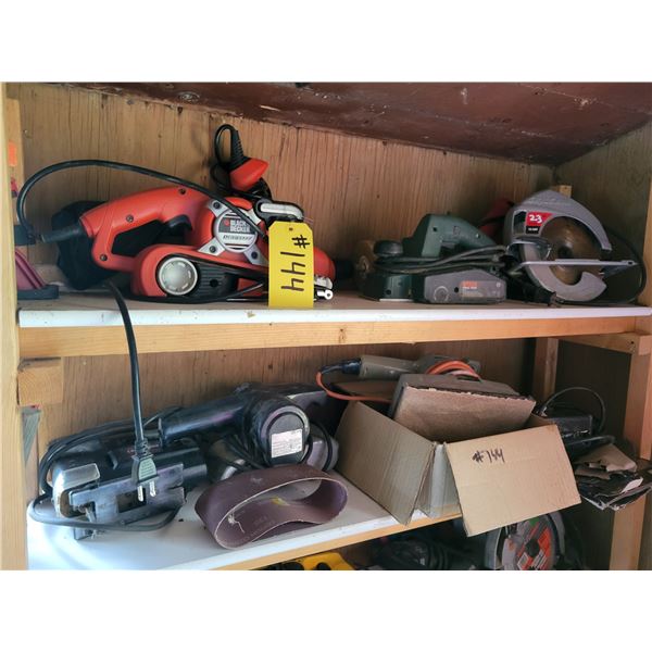 Skill saw, sanders, planers, wood clamps B&D dragster