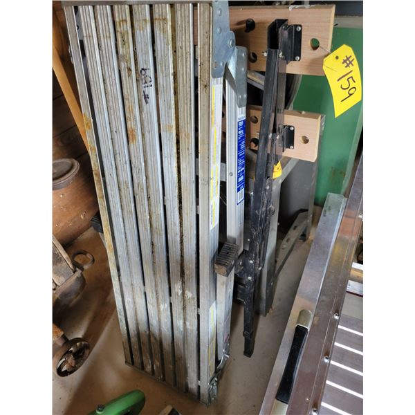 Folding stand, and work mate stand