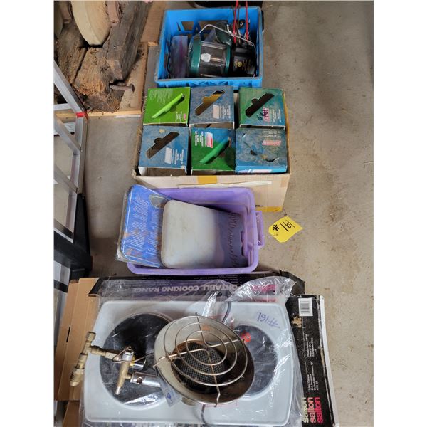 Propane heater, Coleman lantern parts and heaters.