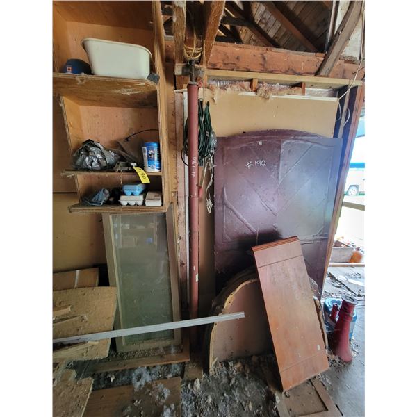 Window, wood furniture (parts), golf balls, pulleys, ext. cord & misc.