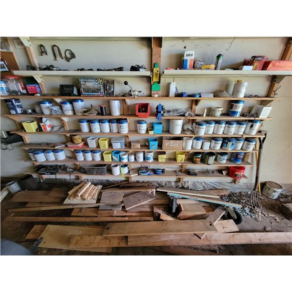 Contents on shelf c/w qty of various wood