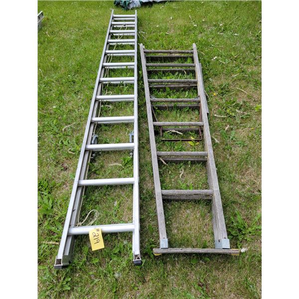 2- Ladders (one-wood & one-alum.)