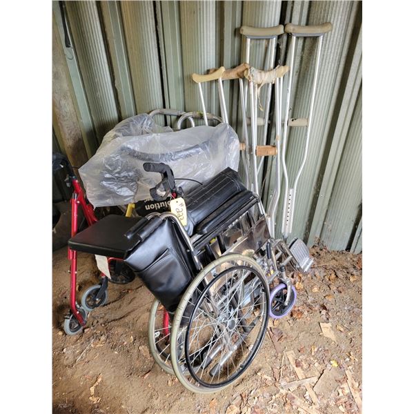 Qty of walkers, crutches & wheel chair