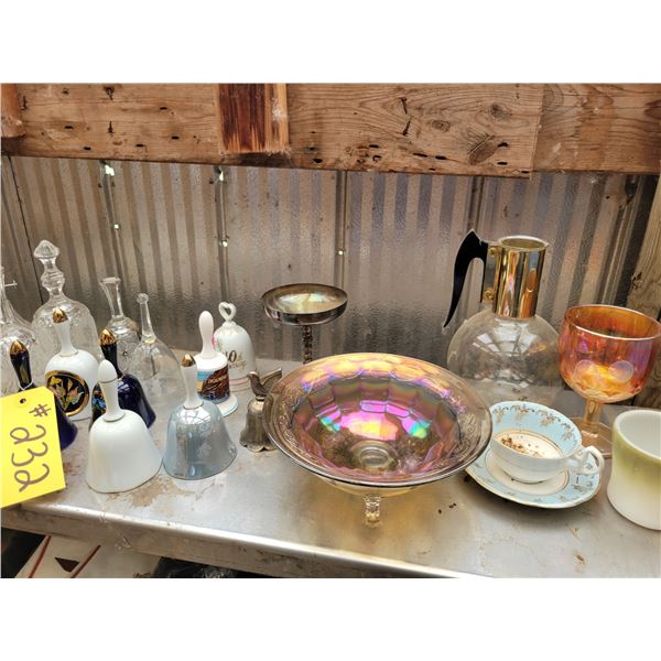 Qty of various bells, oils etc.