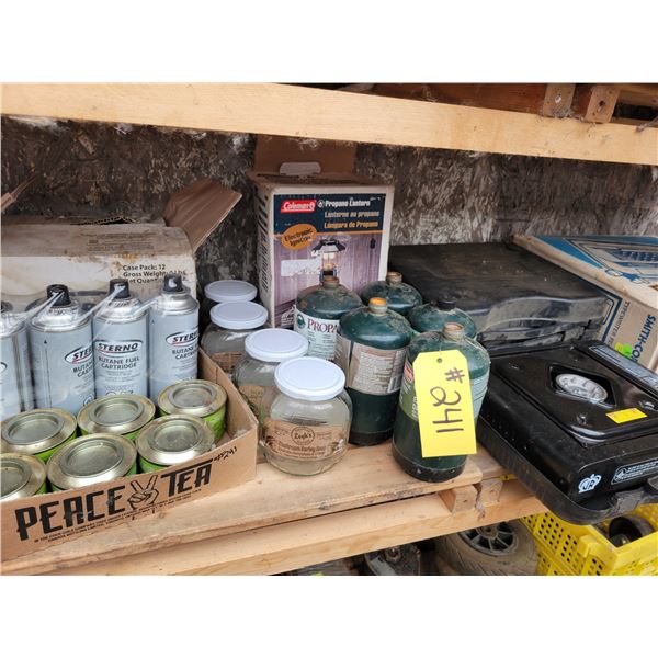 Propane, butane, lantern, stove, portable type writer