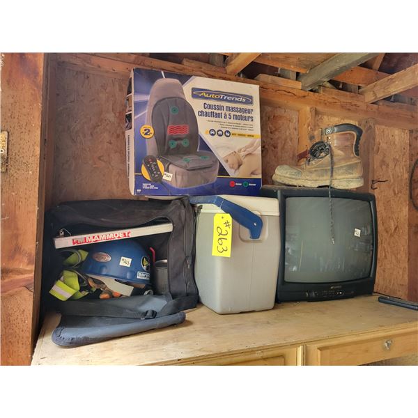 Cooler, TV, seat heater, helmet, antenna, boots etc.